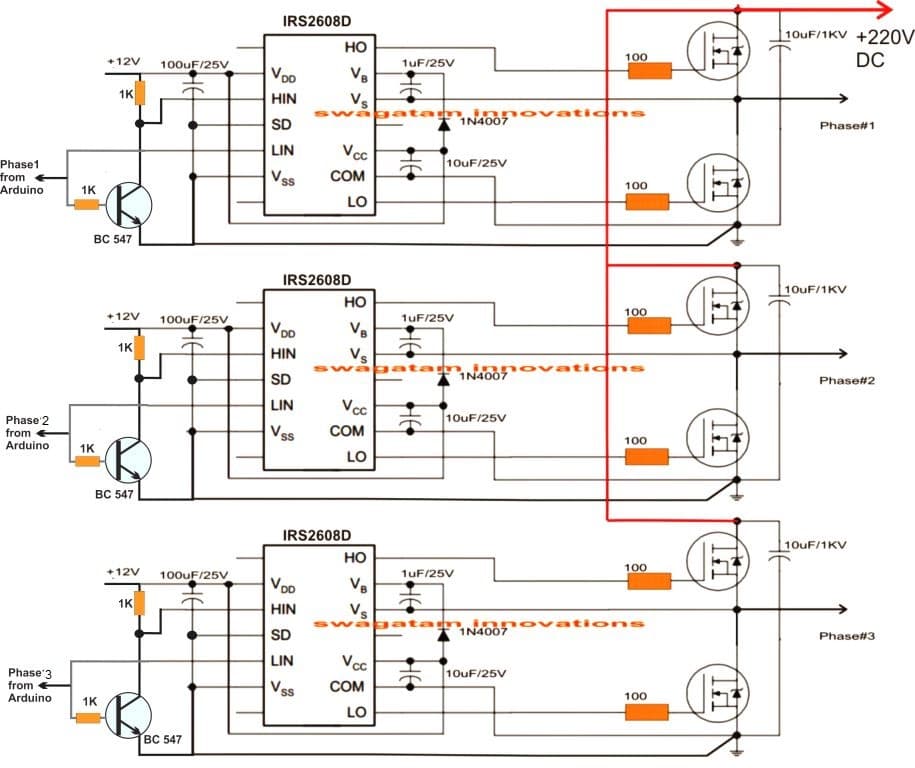 如何制作一个基于Arduino的微处理器3相逆变器电路？芒果体育(图3)